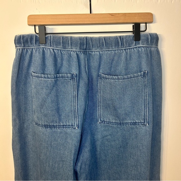 Future Collective Mid Rise Wide Leg Denim Drawstring Pull On Pants, Size Medium - Picture 5 of 7